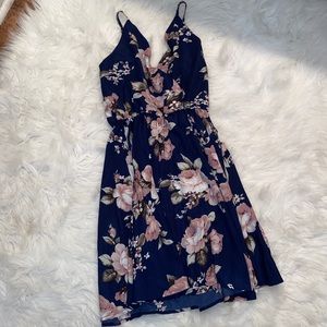 Navy floral dress